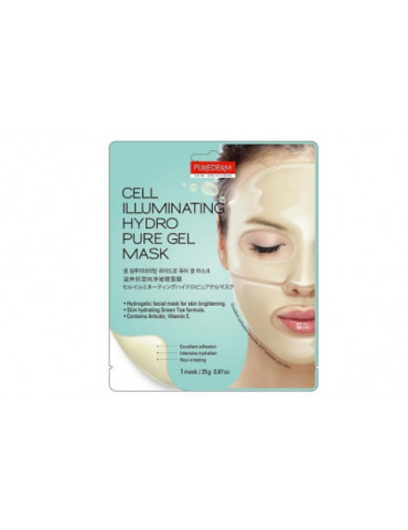 Hidrogēla maska ​​sejas mirdzumam PUREDERM Cell Illuminating Hydro Pure Gel Mask.